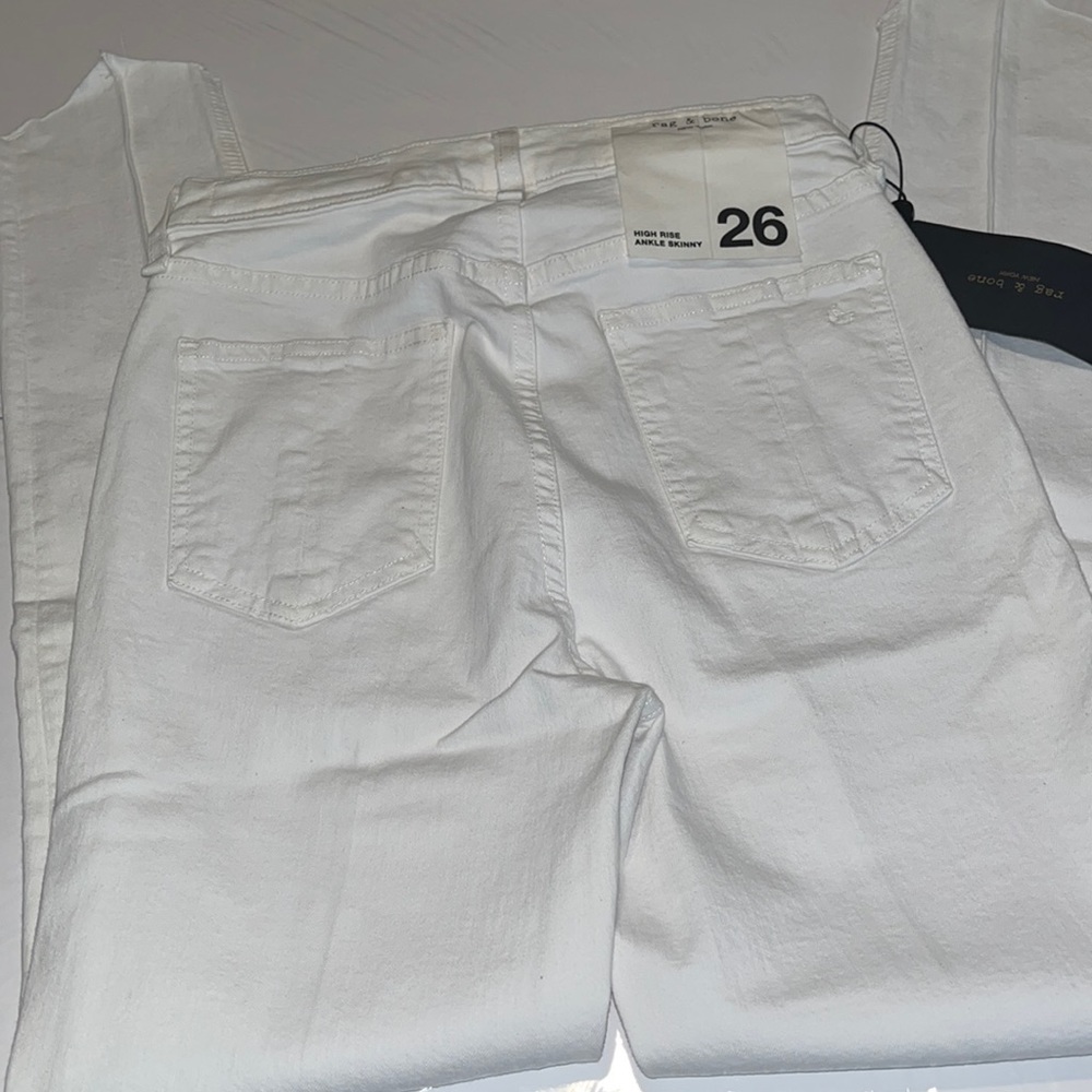 Rag & Bone White Manson High Rise Ankle Skinny Jean - Size  26” - Picture 4 of 13